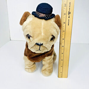 Vintage Plushland Plush Bulldog Stuffed Animal Huggable Loveable Realistic Spike